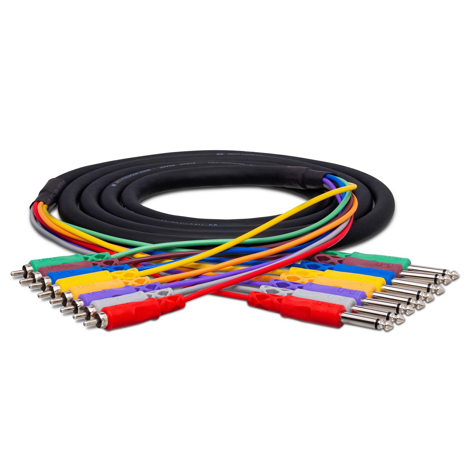 Hosa CPR-802 1/4 inch TS to RCA Unbalanced Snake, 6.6 feet