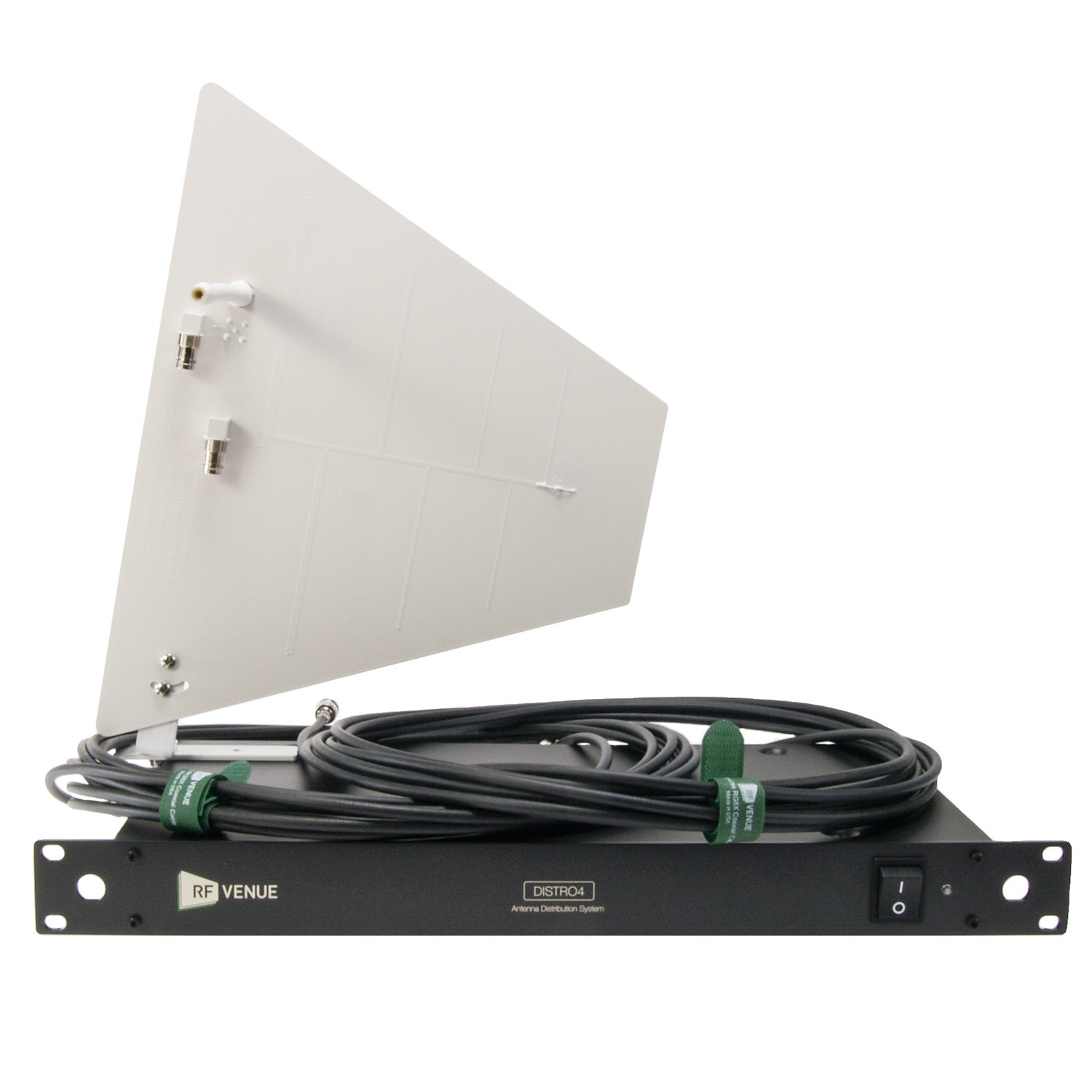 RF Venue DFINWDISTRO4 Antenna Distribution System (White Wall Mount DFIN and DISTRO4)