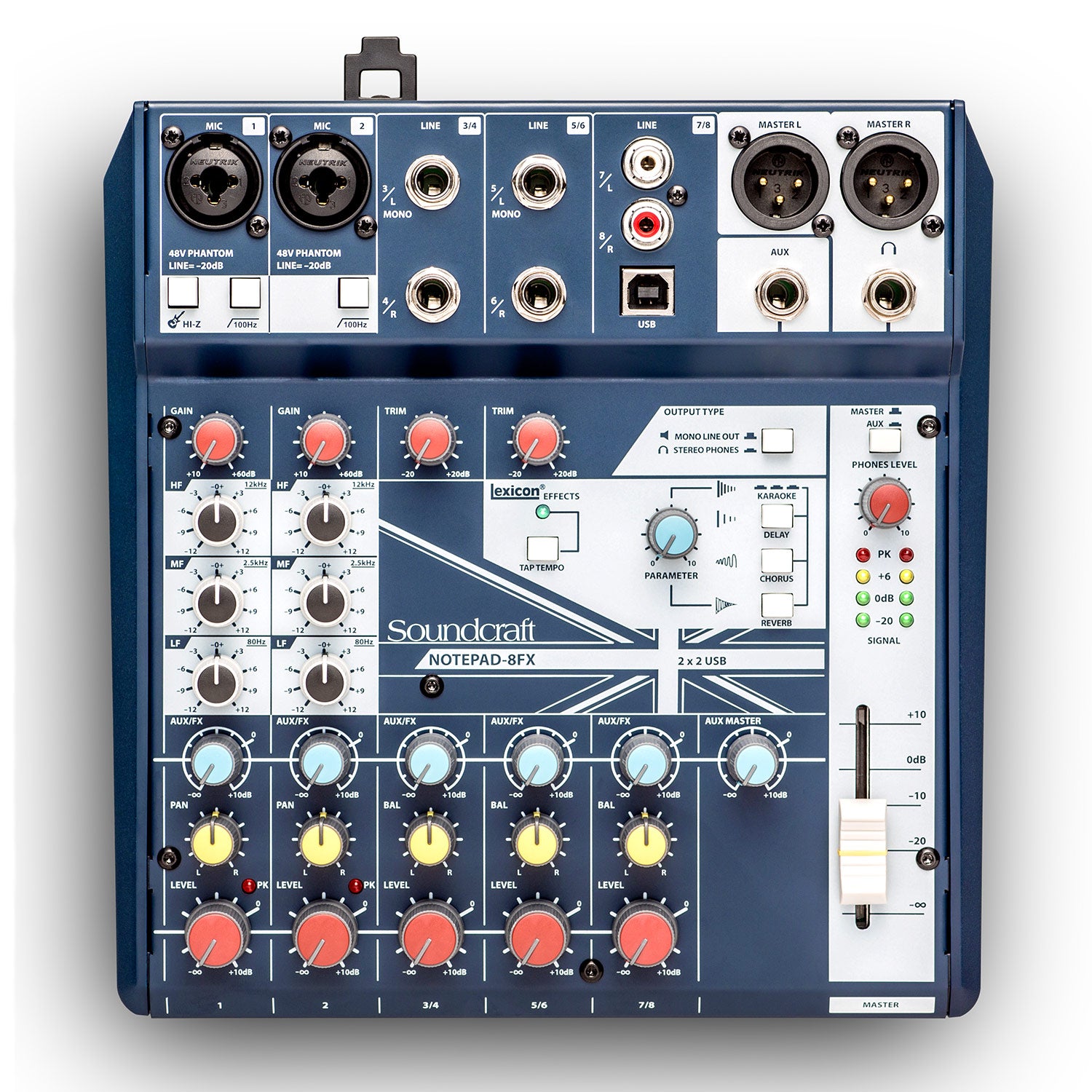 Soundcraft Notepad-8FX Compact Mixer with USB and Lexicon Effects