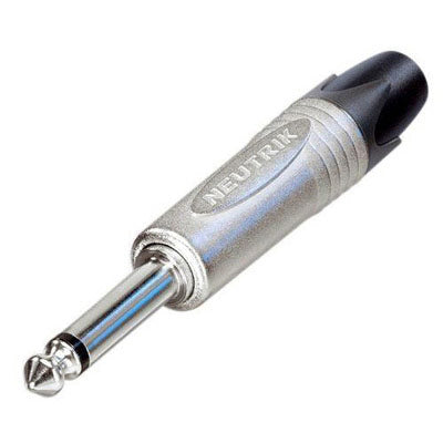 Neutrik NP2X 1/4" TS Mono Phone Connector - Nickel/Silver