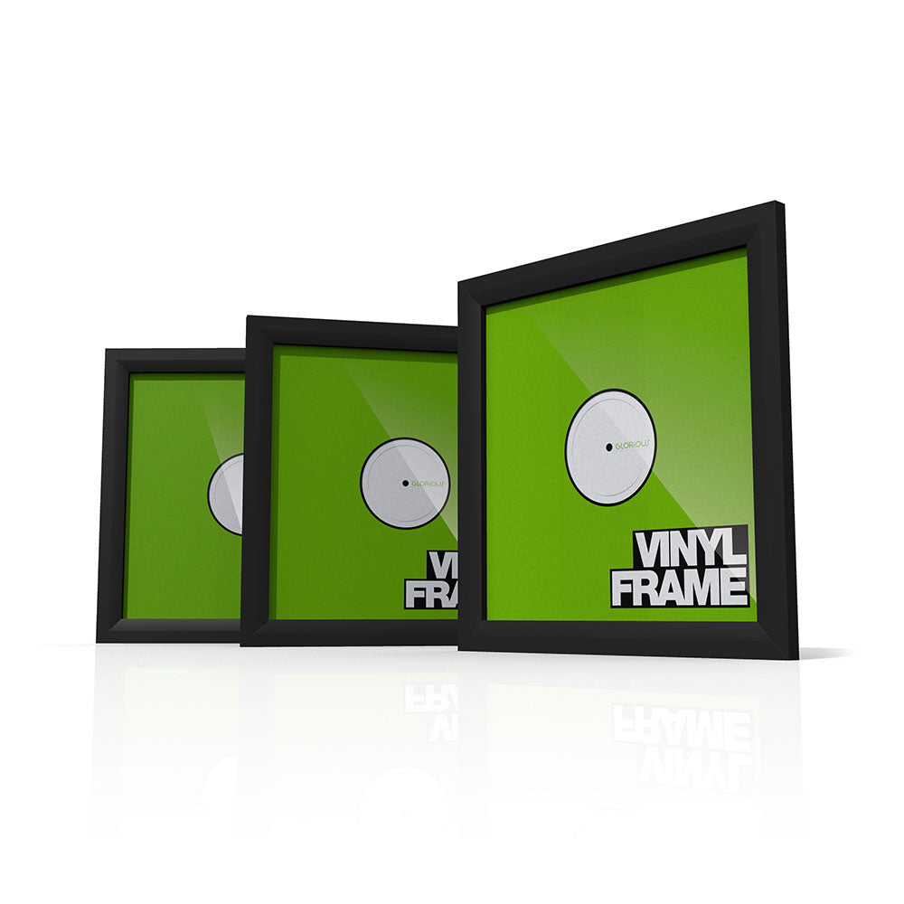 Glorious Vinyl Frame 12 - Wall Frame Holder for 12-Inch Records (Black / Set of 3)