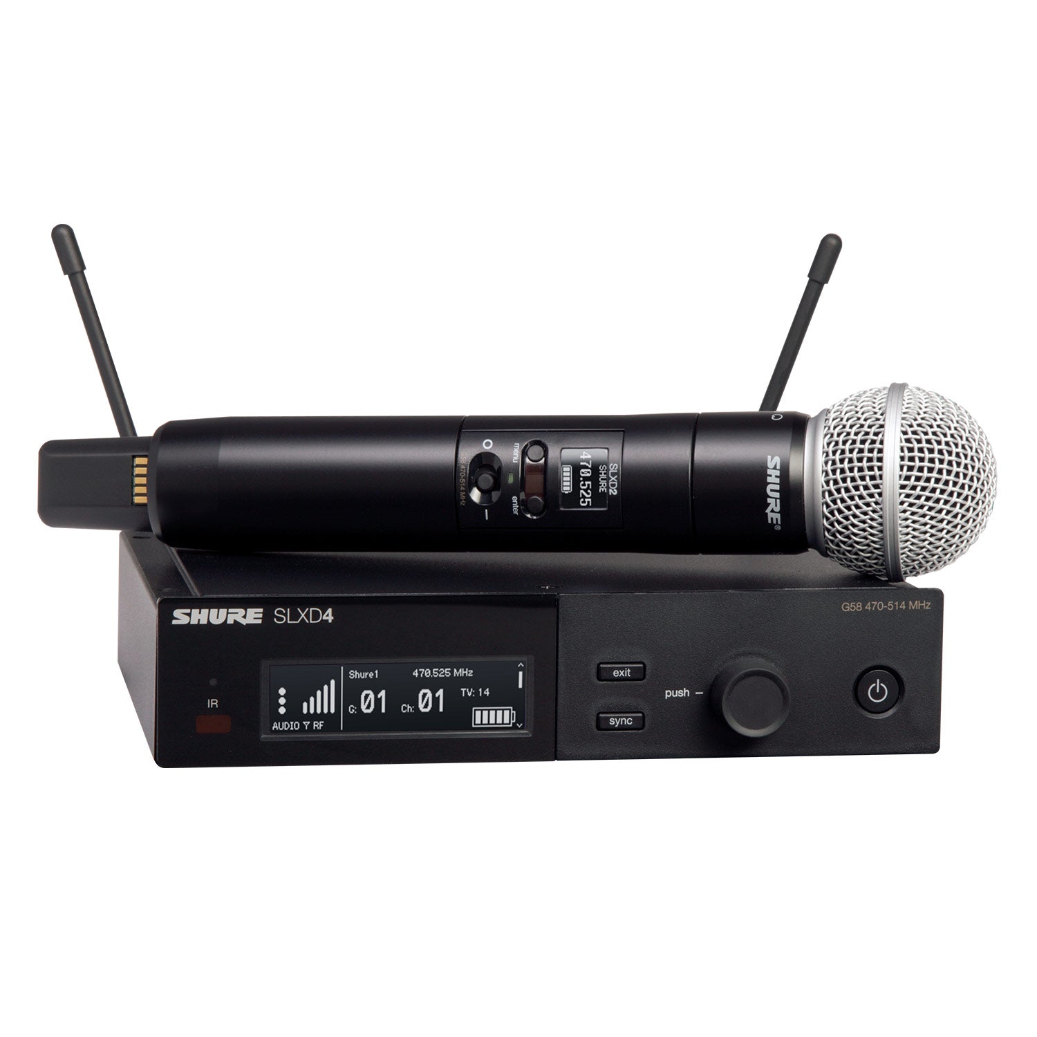 Shure SLXD24/SM58 Handheld Wireless System with SM58 (J52 Band / 558-616 MHz)