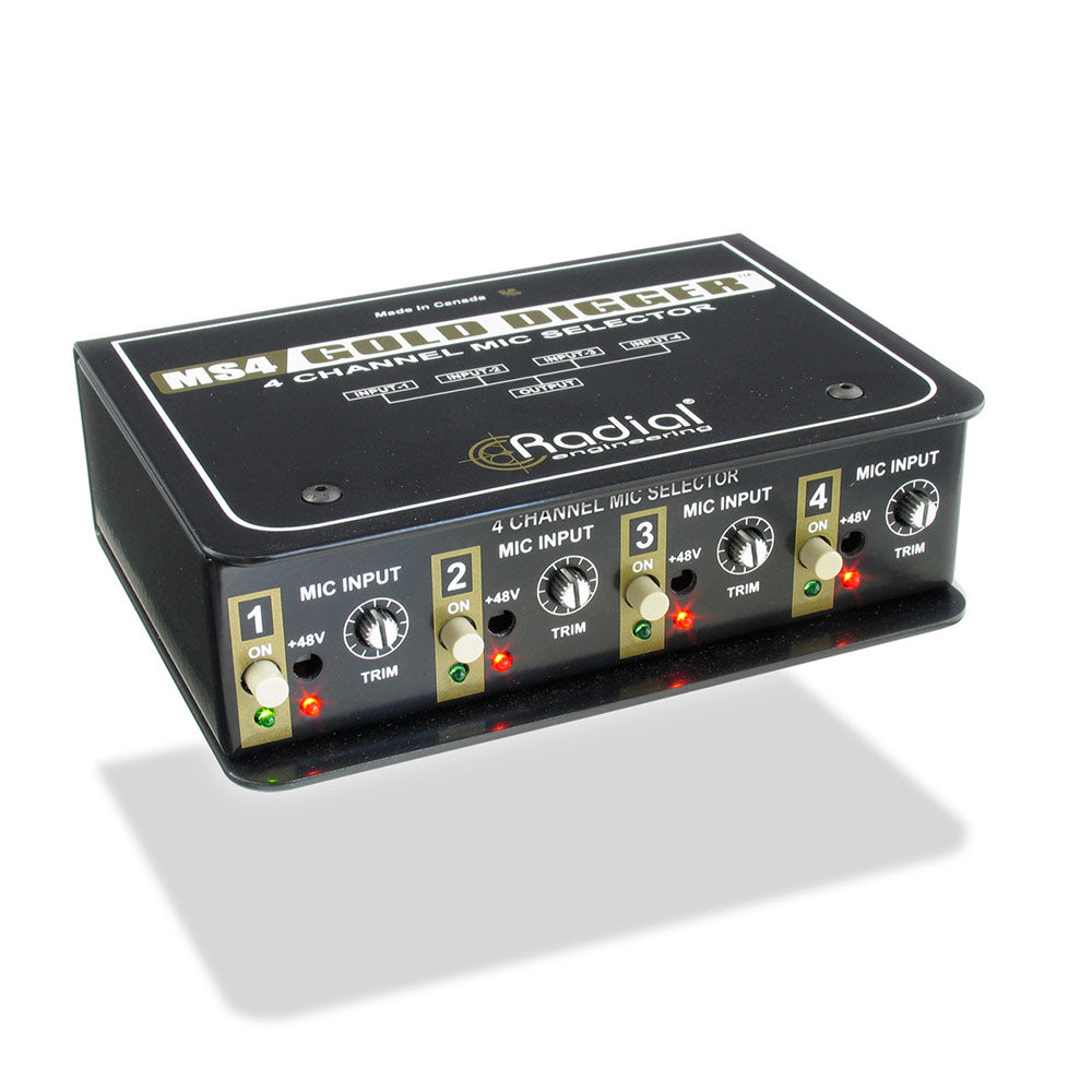 Radial Engineering Gold Digger 4 Channel Studio Mic Selector