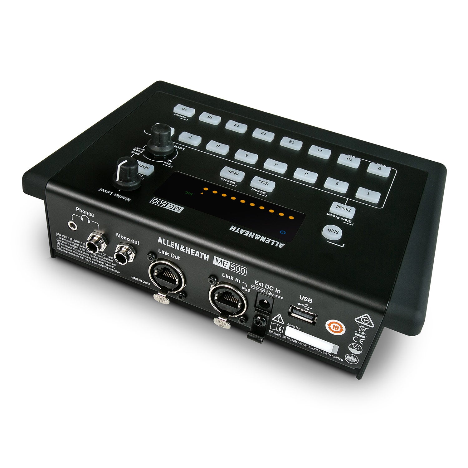 Allen and Heath ME-500 - 16-Channel Personal Monitor Mixer