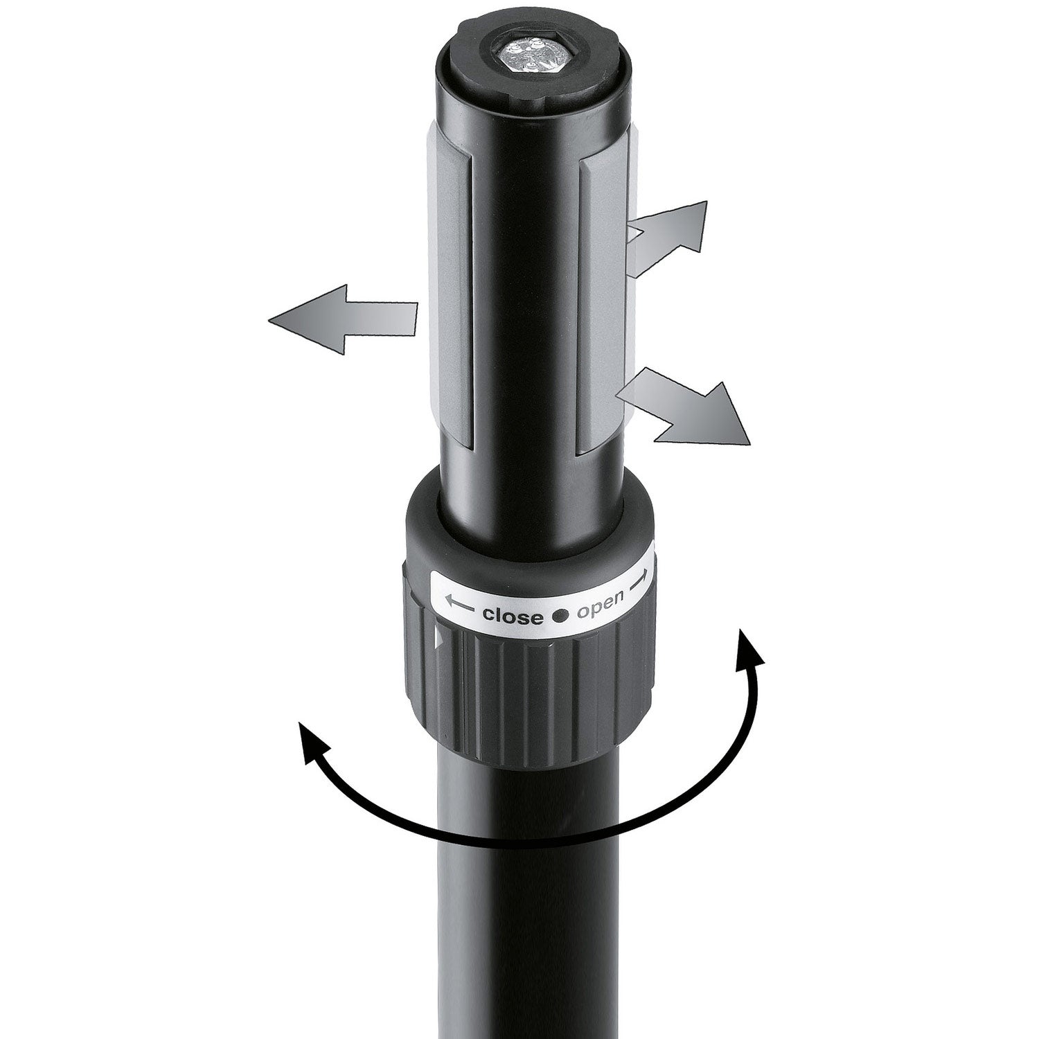 K + M 21467 Live Tripod Speaker Stand with Ring Lock (Black)