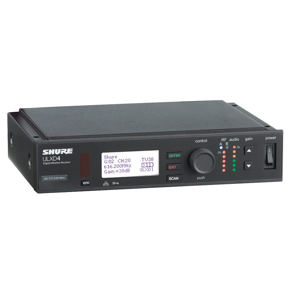 Shure ULXD4 - Single-Channel Wireless Receiver (H50 Band - 534-598 MHz)