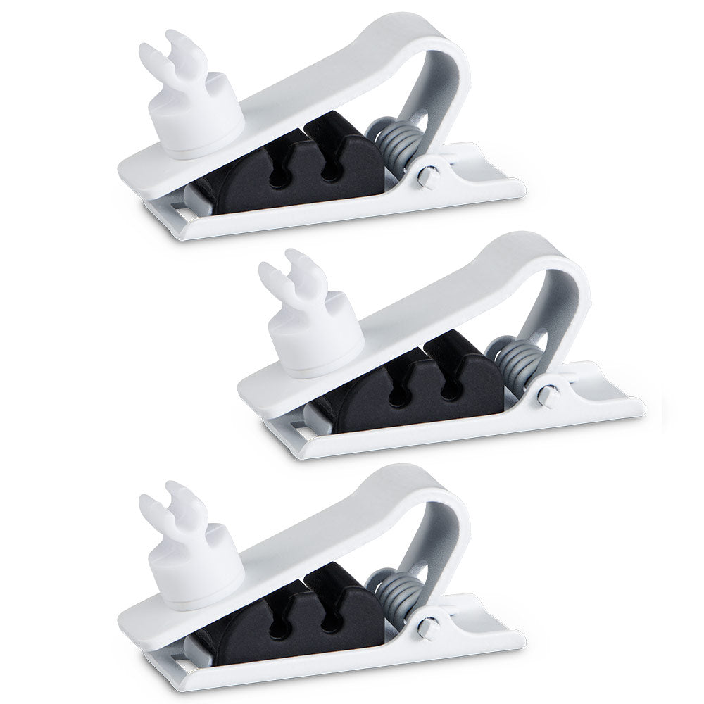 Shure RPMDL4STC Single Tie Clip for DL4 Lavalier (White / Set of 3)