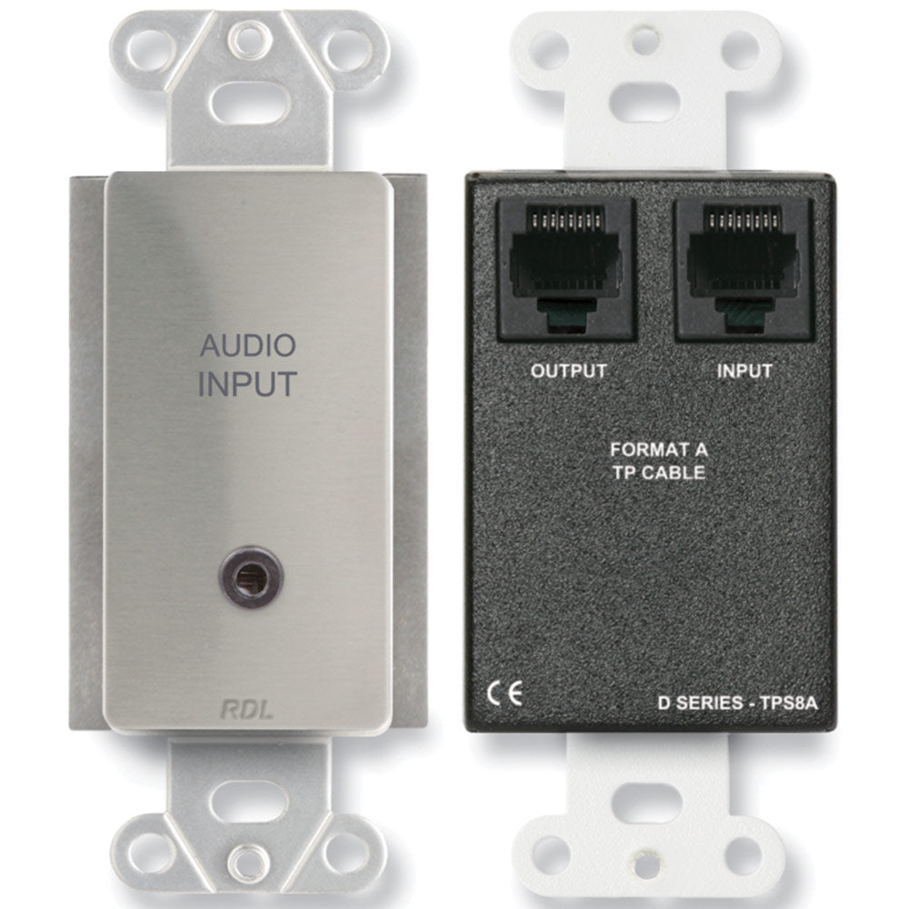 RDL DS-TPS8A Decora Mount Active Format-A Sender - Mini Input (Stainless)