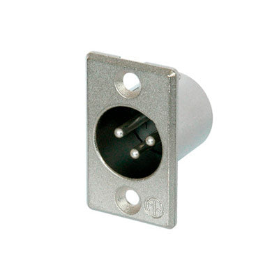 Neutrik NC3MP P Series 3-Pin Male XLR Receptacle Jack - Nickel/Silver