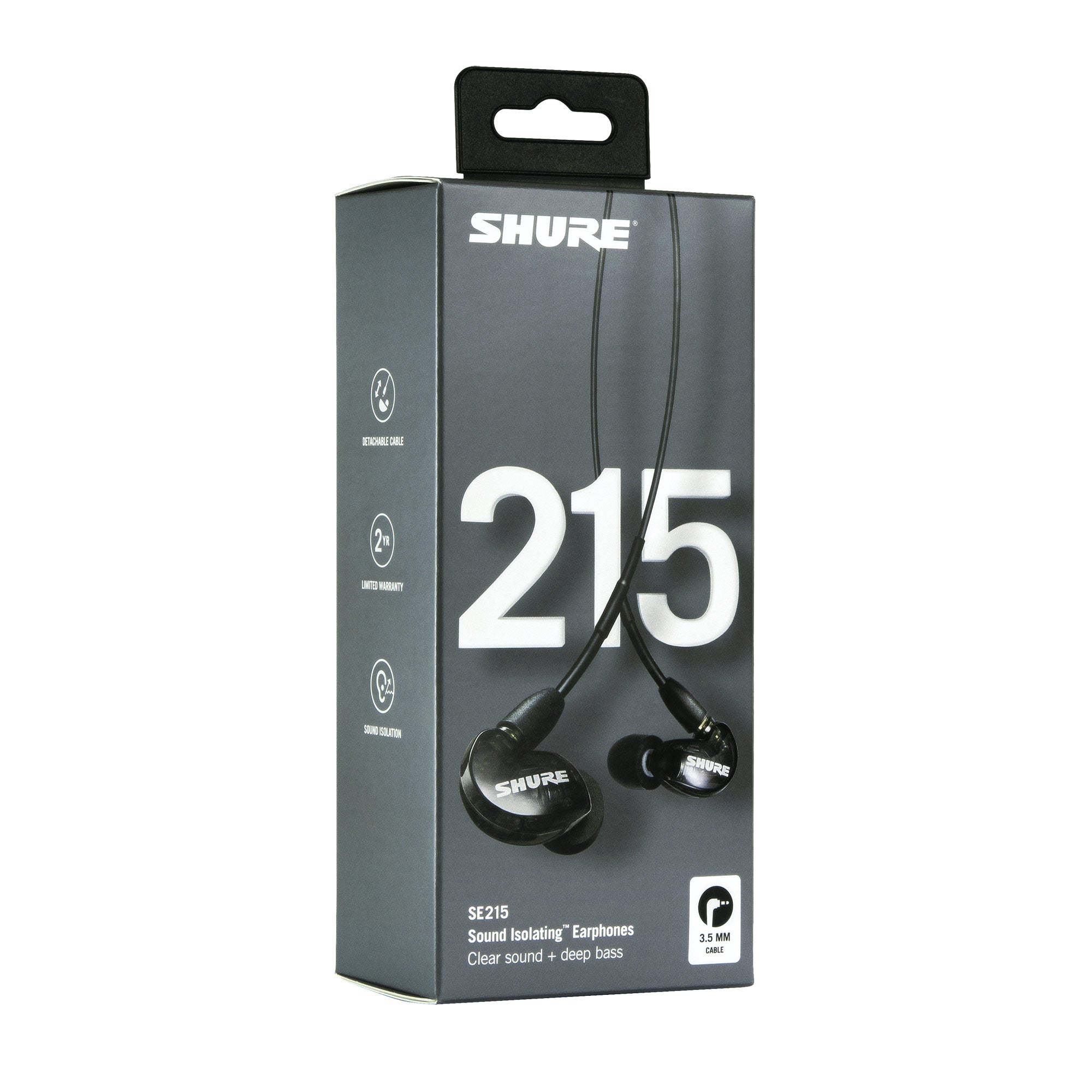 Shure SE215-K - Professional Sound Isolating Earphones (Black)