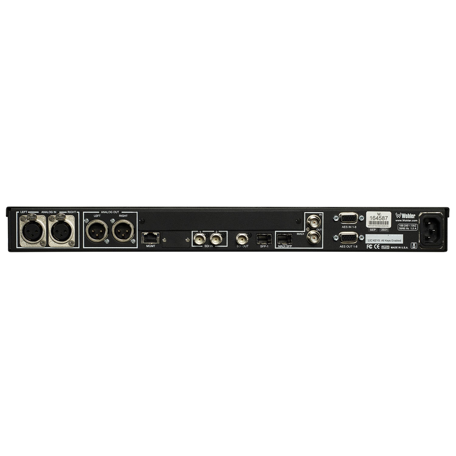 Wohler iAM1-12G - 16-Channel 12G-SDI Audio Monitor