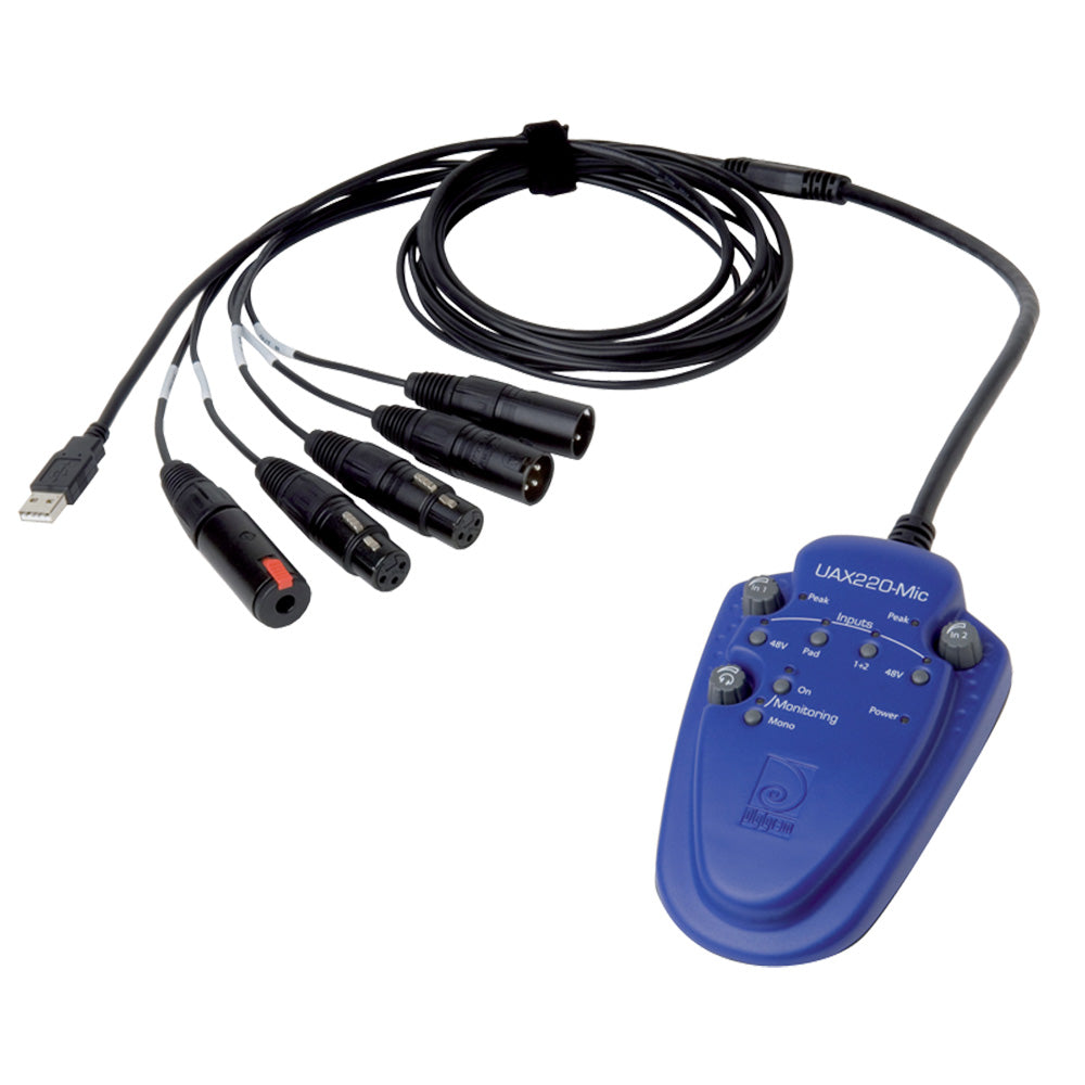 Digigram UAX220-Mic Stereo USB Audio Interface with Mic Pres for Mac, Windows and Linux