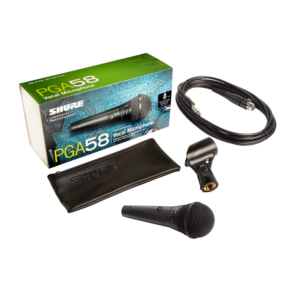 Shure PGA58-QTR Cardioid Dynamic Vocal Microphone (with 1/4" Cable)