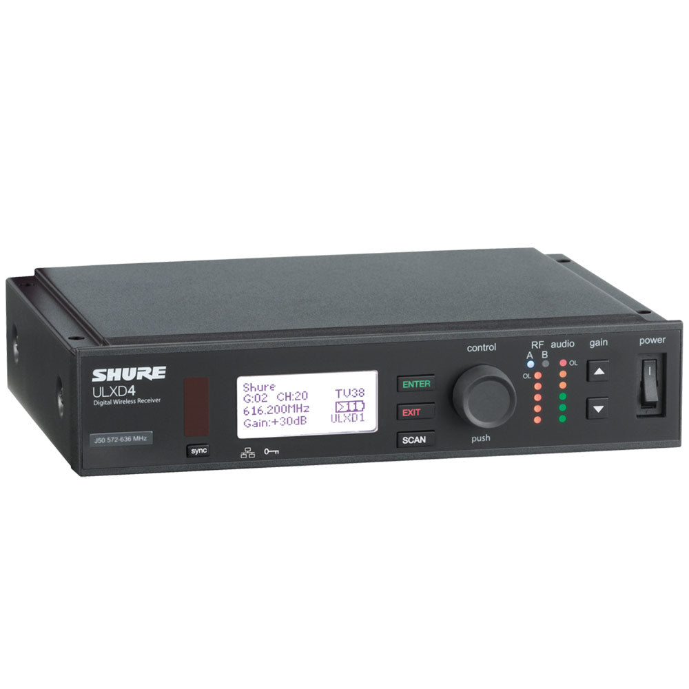 Shure ULXD4-GV - Dual-Channel Wireless Receiver (J50 Band / 572-616 MHz)