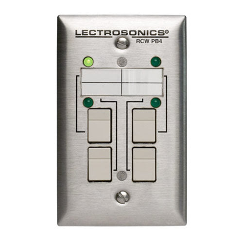 Lectrosonics RCWPB4 - 4-Button Wall Plate Mount Remote Control