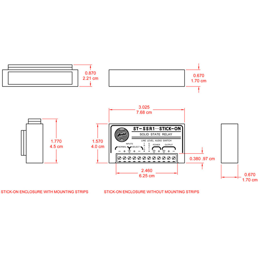 RDL ST-SSR1 Solid State 2X1 Line Level Audio Relay