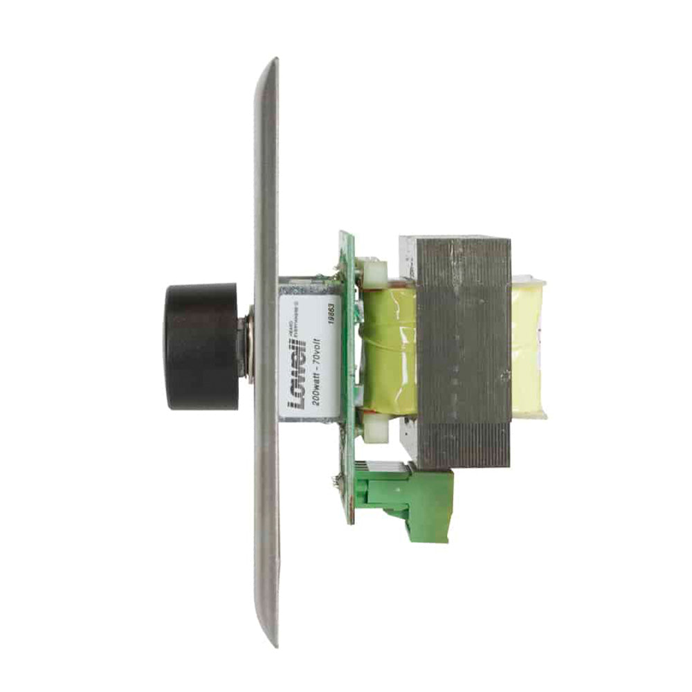 Lowell 200LVC - 200-Watt Attenuator on Two-Gang Wall Plate (Stainless)