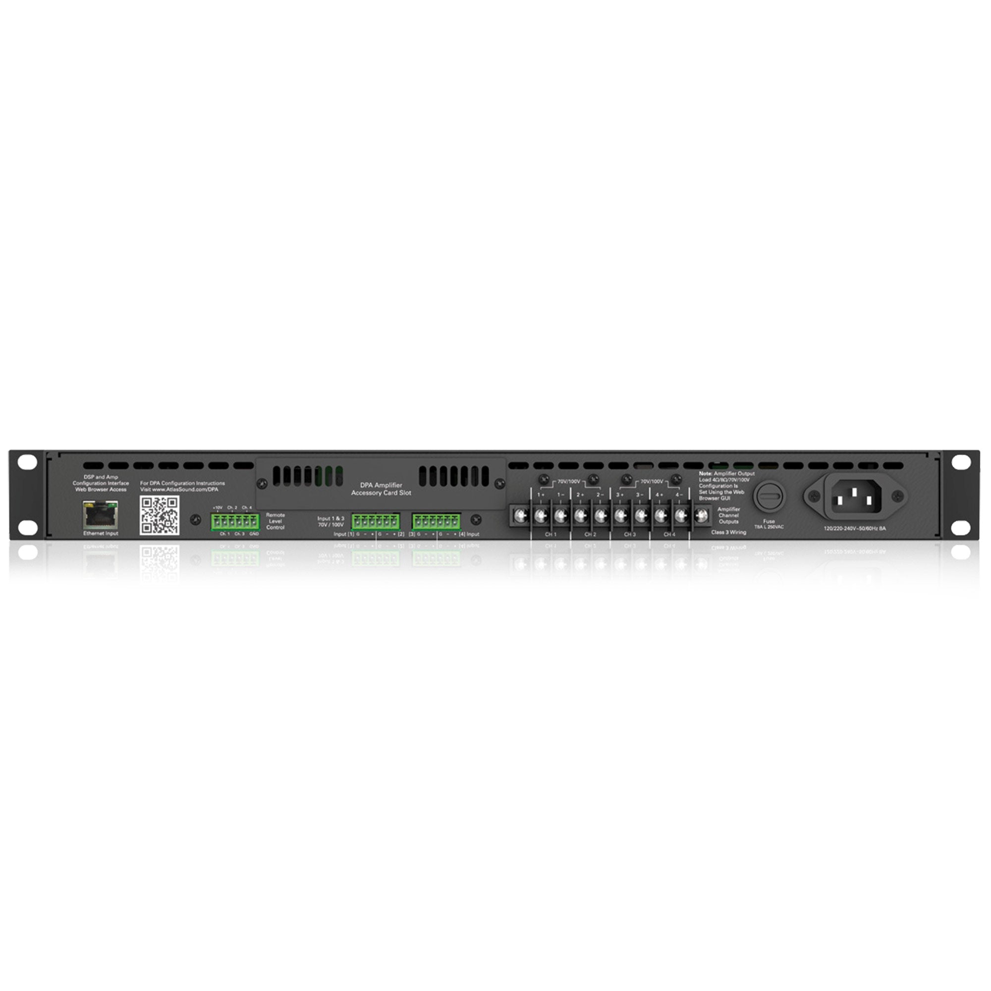 AtlasIED DPA1202 - 1200-Watt 2 Or 4-Channel Configurable Network Power Amplifier
