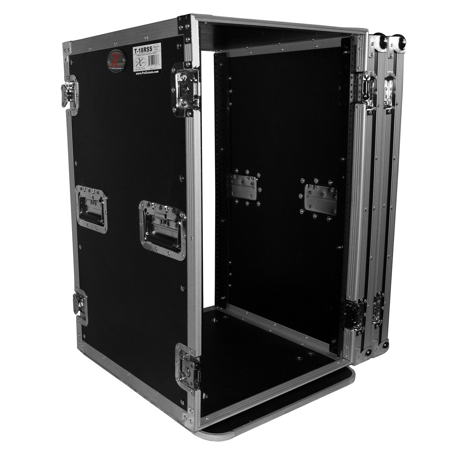 ProX T-18RSS - 18U Vertical Rack, 4" Blue Casters