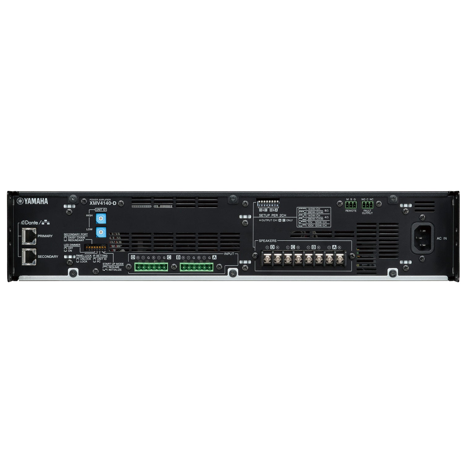 Yamaha XMV4140-D 4-Channel Power Amplifier with Dante Interface