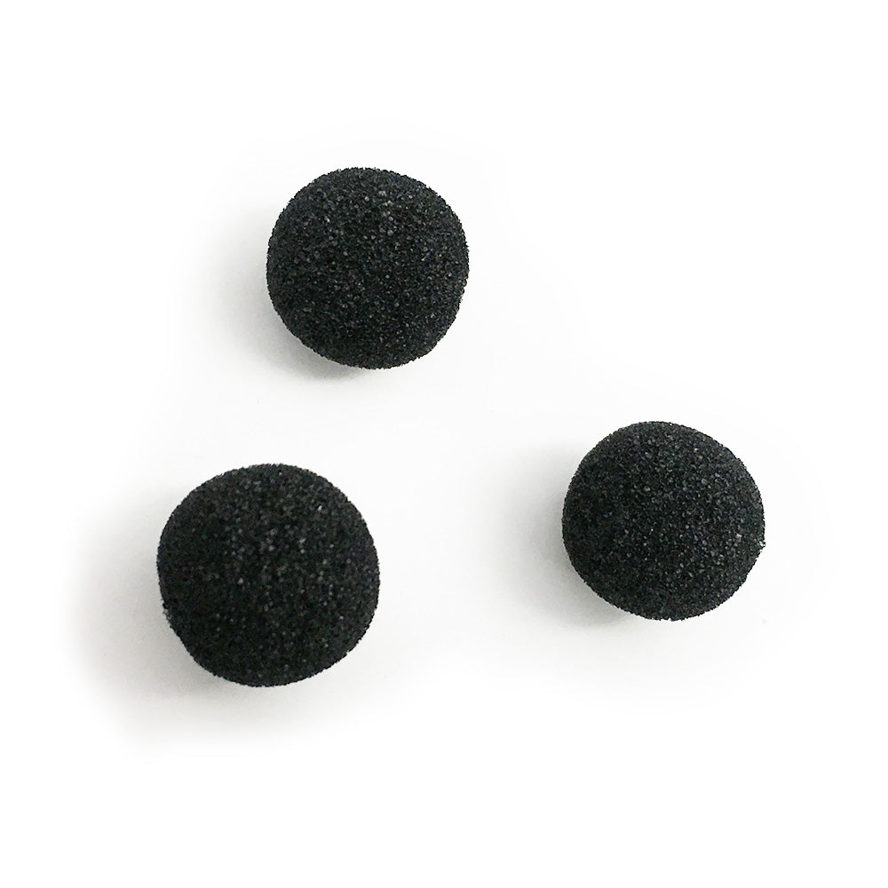 Windtech 2412 Small Lavalier Microphone Windscreen (Black/3 Pack)