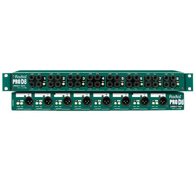 Radial Engineering PROD8 Passive 8 Channel Rackmount Direct Instrument DI with Radial Transformers
