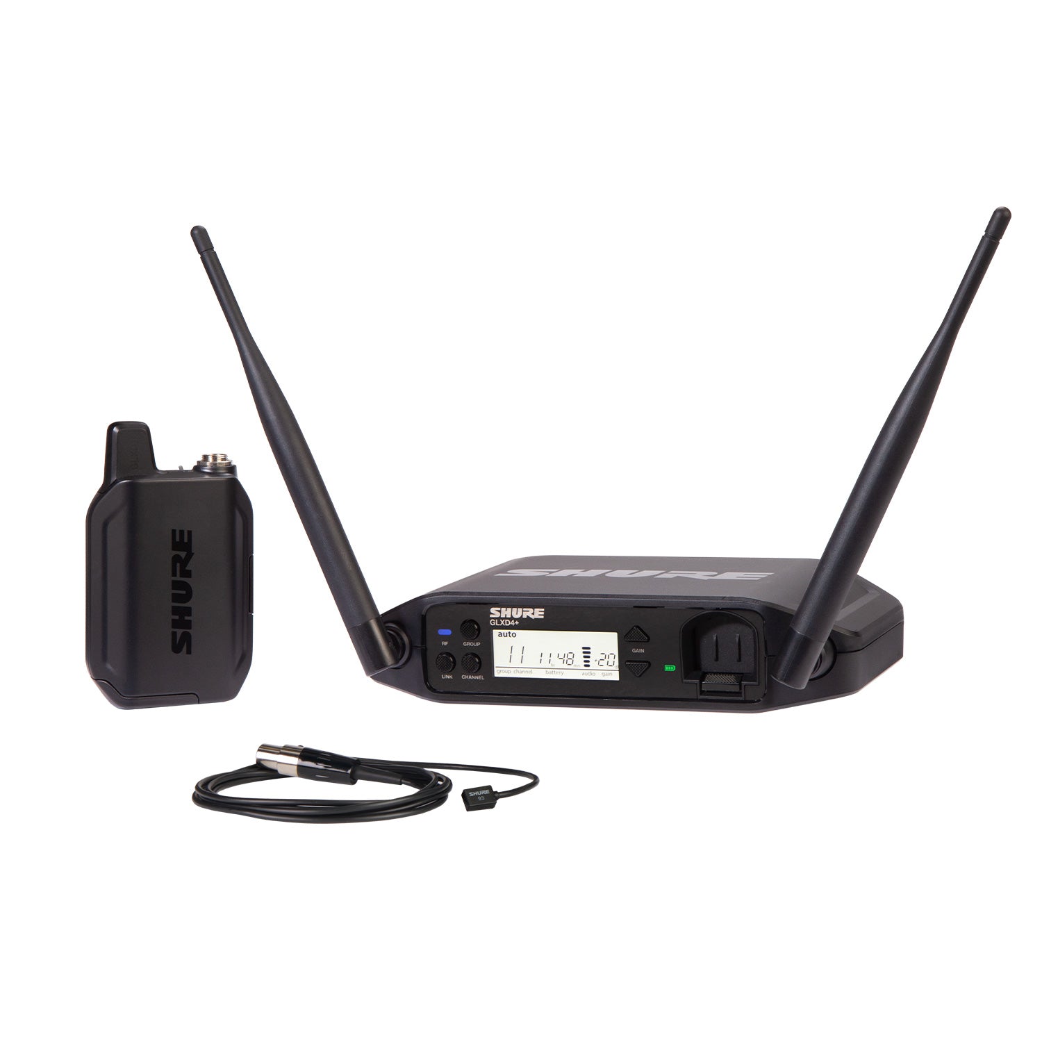 Shure GLXD14+/93 - Digital Wireless Presenter System with WL93 Lavalier