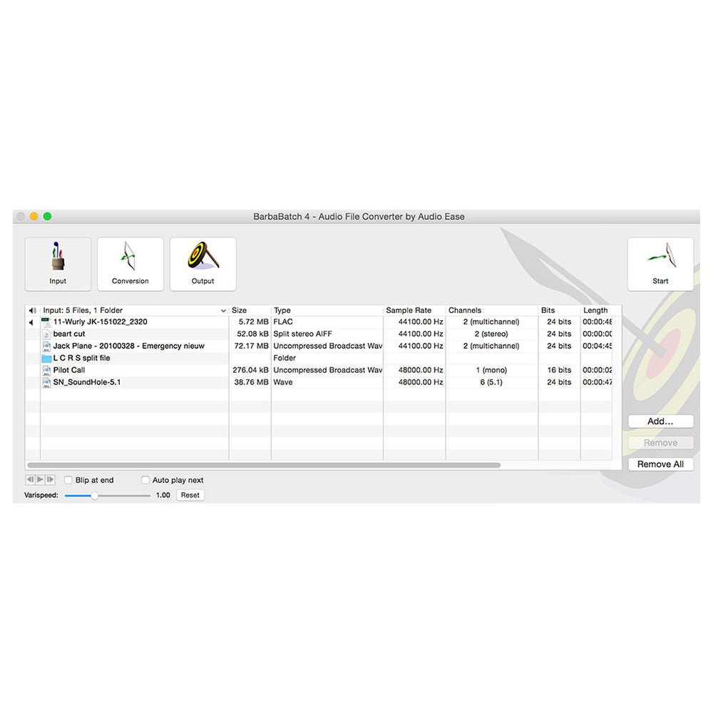Audio Ease BB Barbabatch Sound File Conversion Software