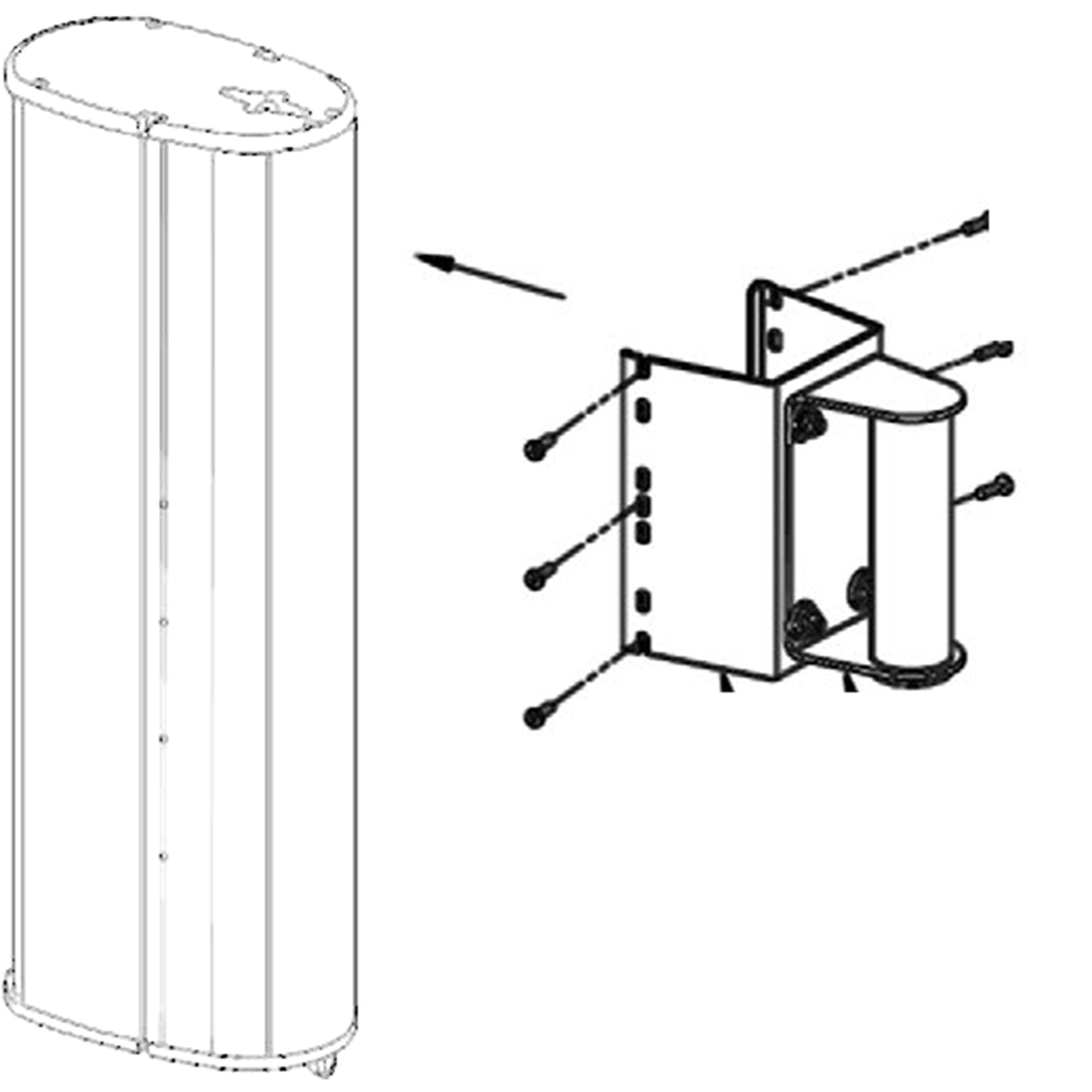 Biamp E200-SAK - Stand Mount Adapter for Entasys 200 Series (White)