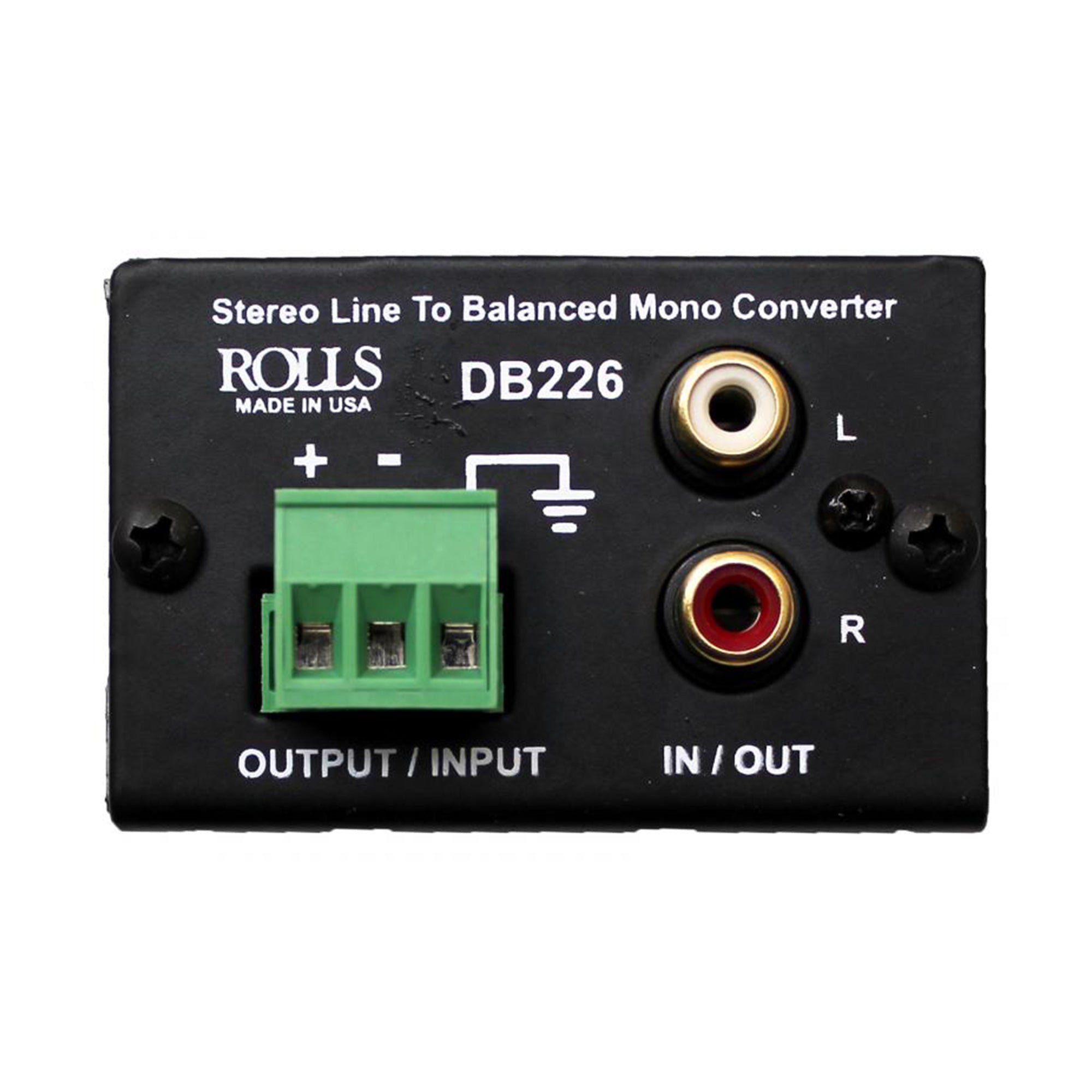 Rolls DB226 Stereo Unbalanced RCA to Balanced Mono Converter