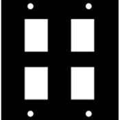 Middle Atlantic KEY-4 UCP Panel with 4 Keystone Bevels for UCP-SF FK2 Swinging Frame