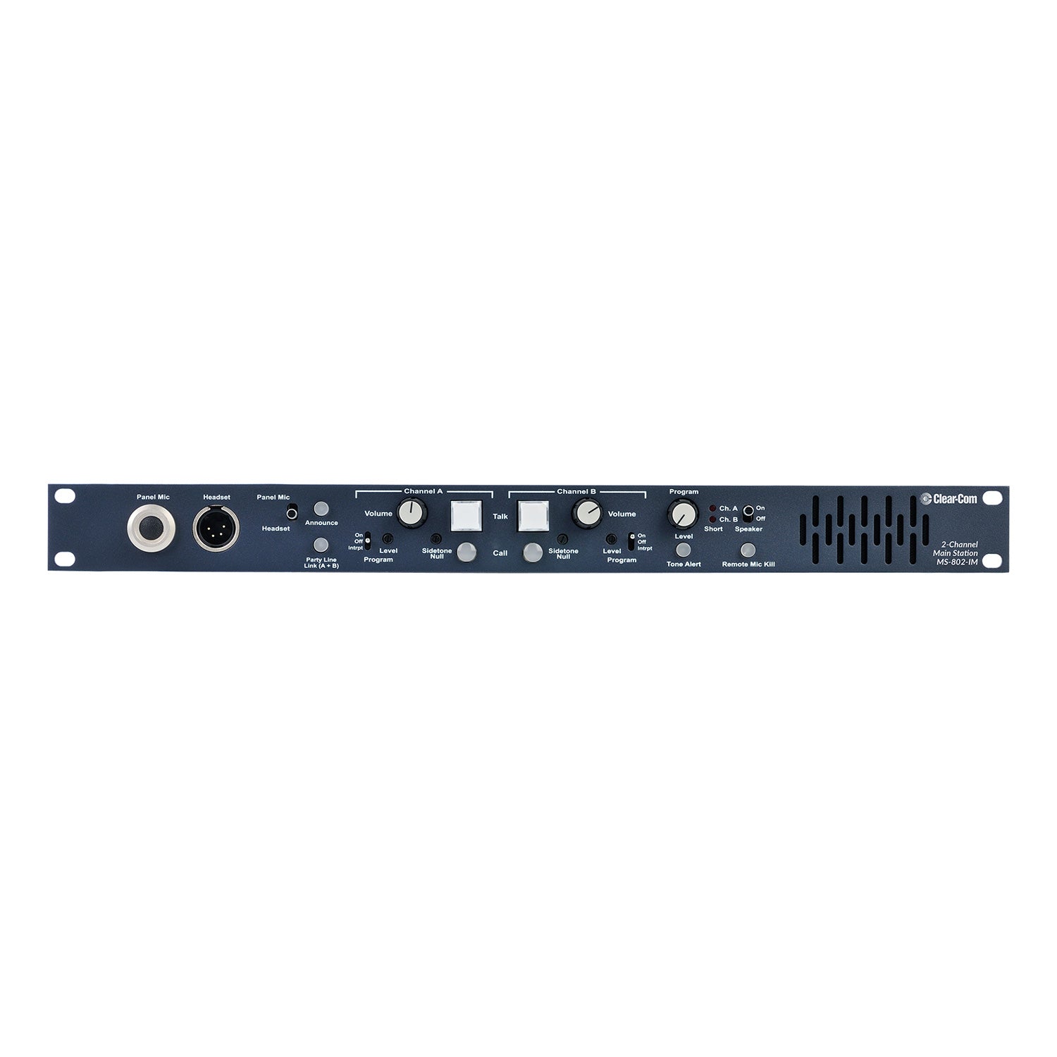 Clear-Com MS-802-IM - Two-Channel Main Station for Encore Series Intercom