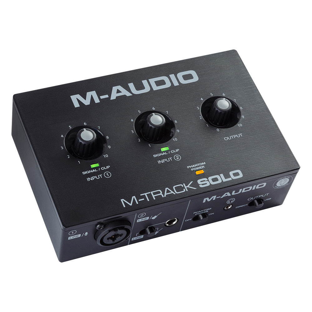 M-Audio M-Track Solo - 48-KHz 2-Channel USB Audio Interface with Crystal Preamp