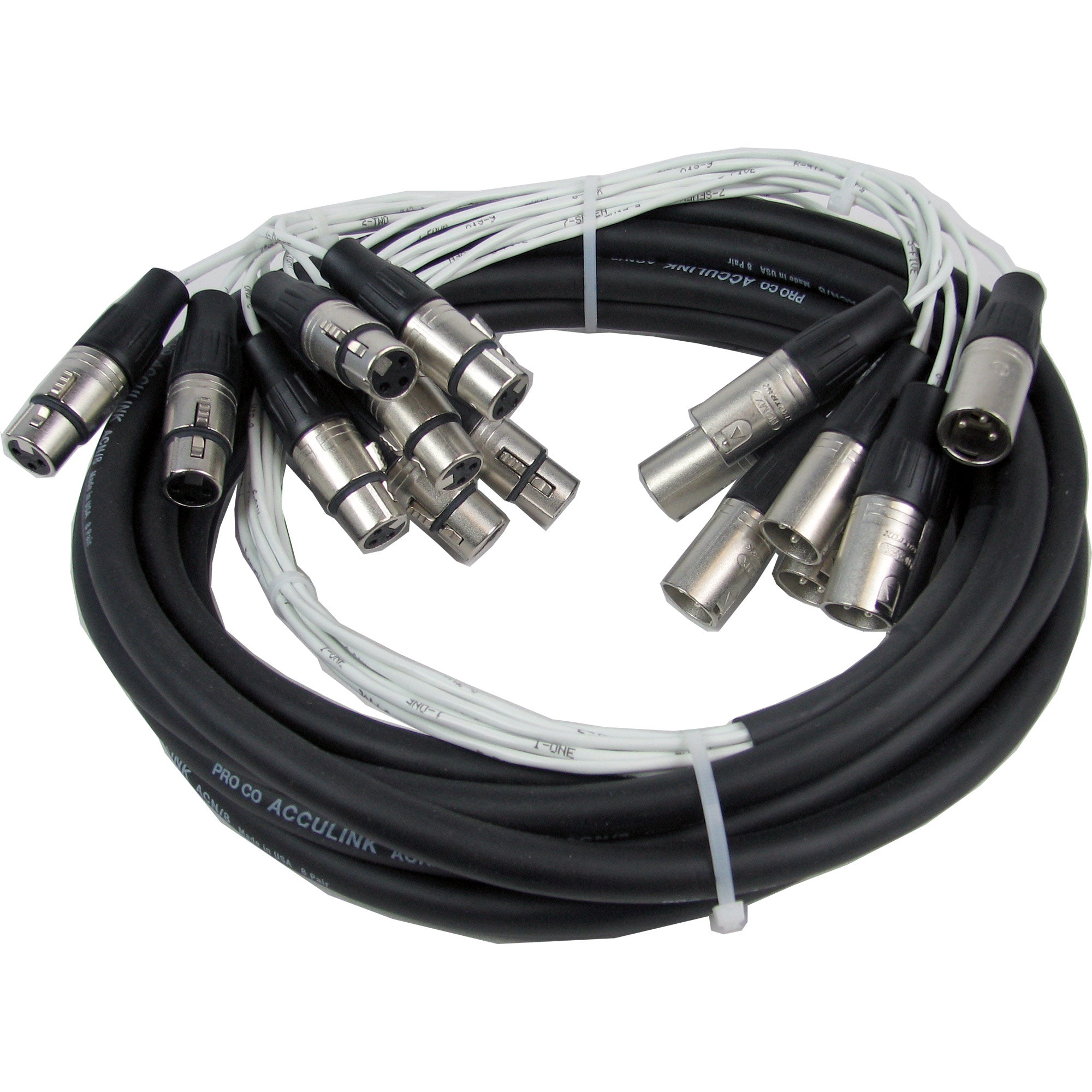 Pro Co MT-8-XF-XM-20 Multitrack Series XLRM-XLRF 8-Channel Snake (20 Foot)