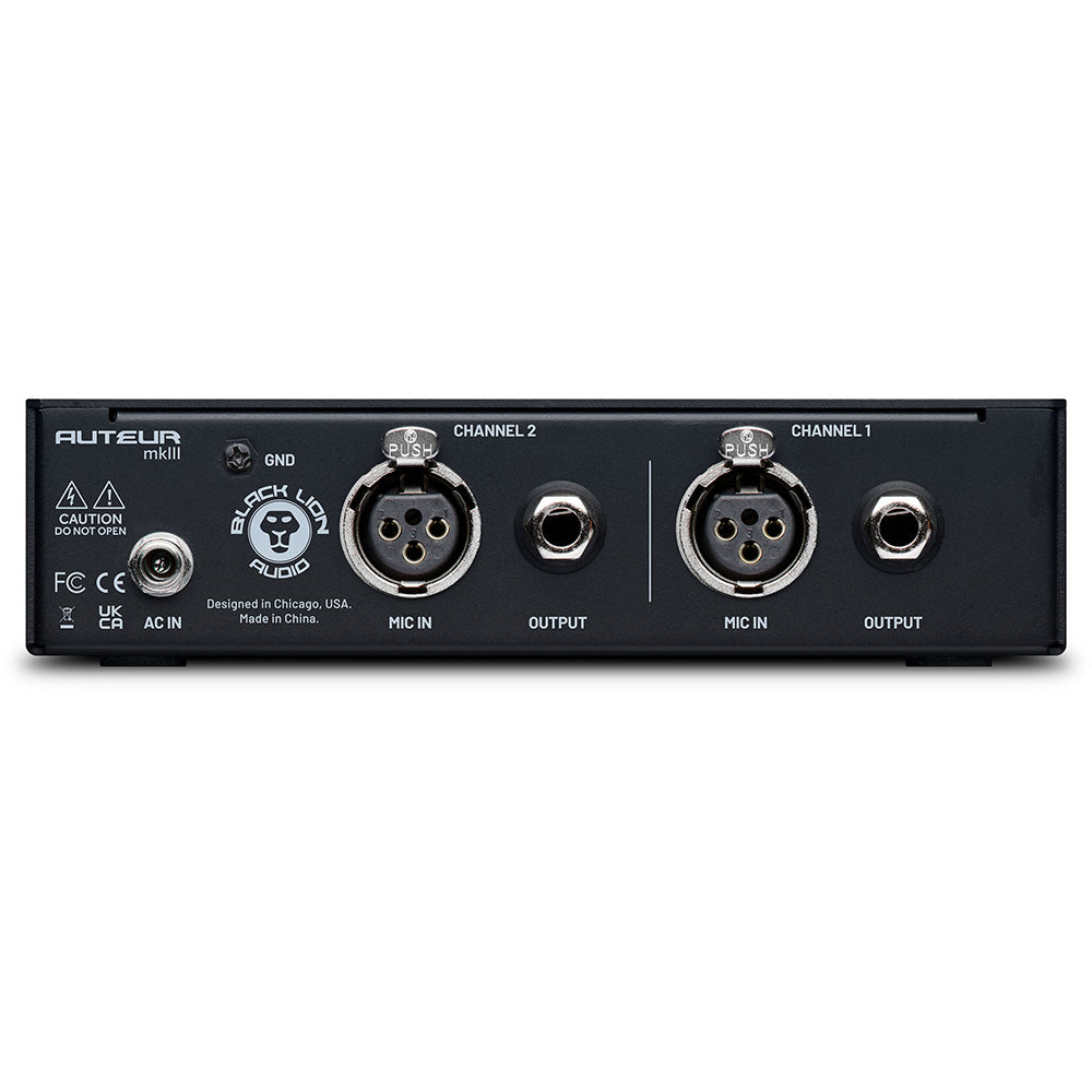Black Lion Audio Auteur MKIII - 2-Channel Transformer Coupled Microphone Preamplifier
