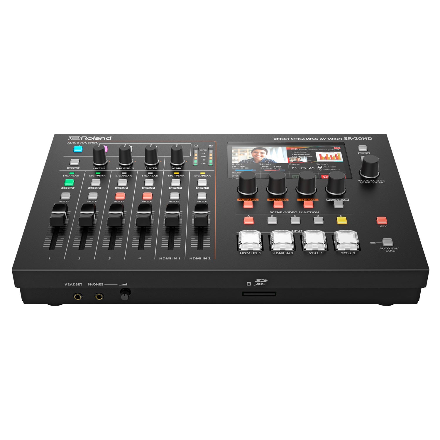 Roland SR-20HD - Direct Streaming AV Mixer with Onboard Recording