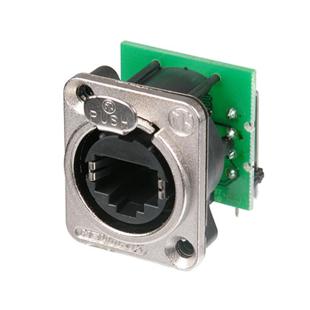Neutrik NE8FDH-C5e D Series PCB EtherCON Cat5e Receptacle (Nickel)