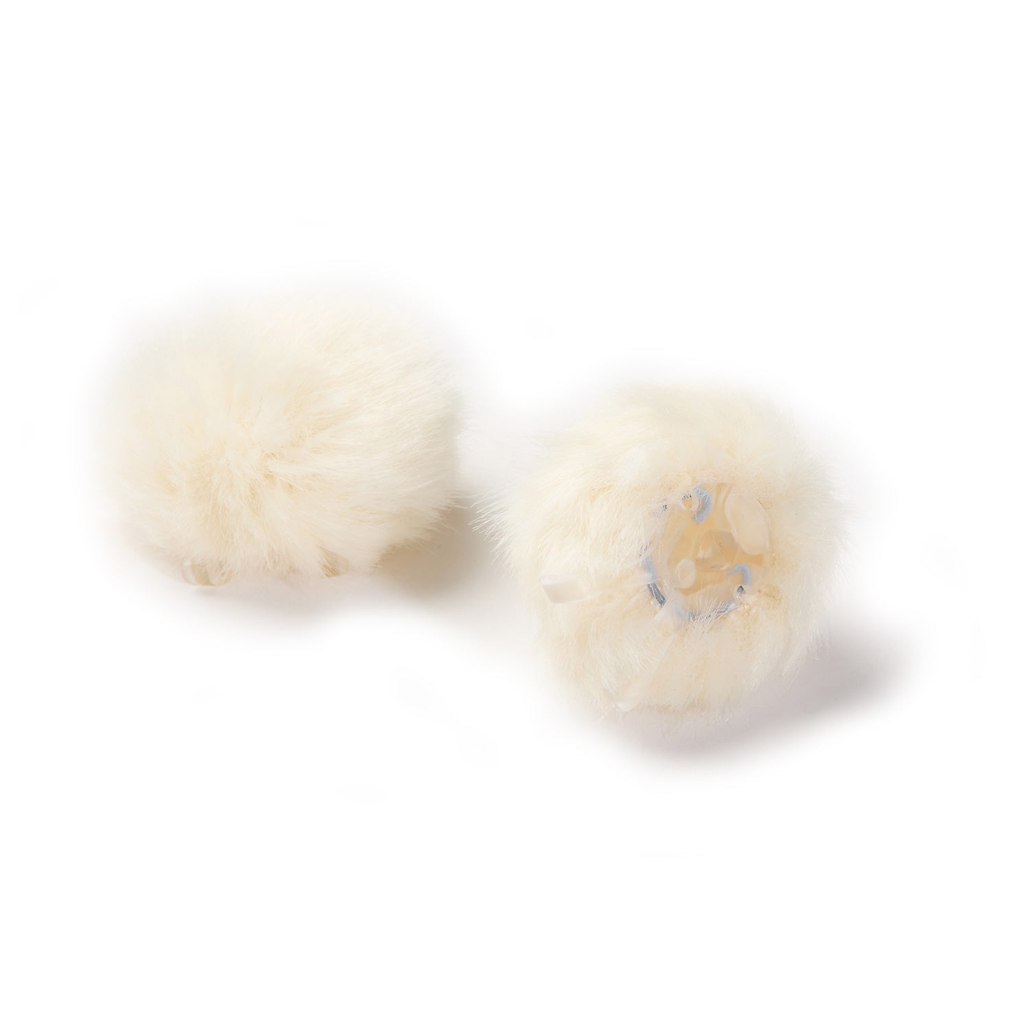 DPA Microphones AIR1-OFFWHITE-L - AIR1 Universal Miniature Fur Windscreen (Off White / Large / Pair)