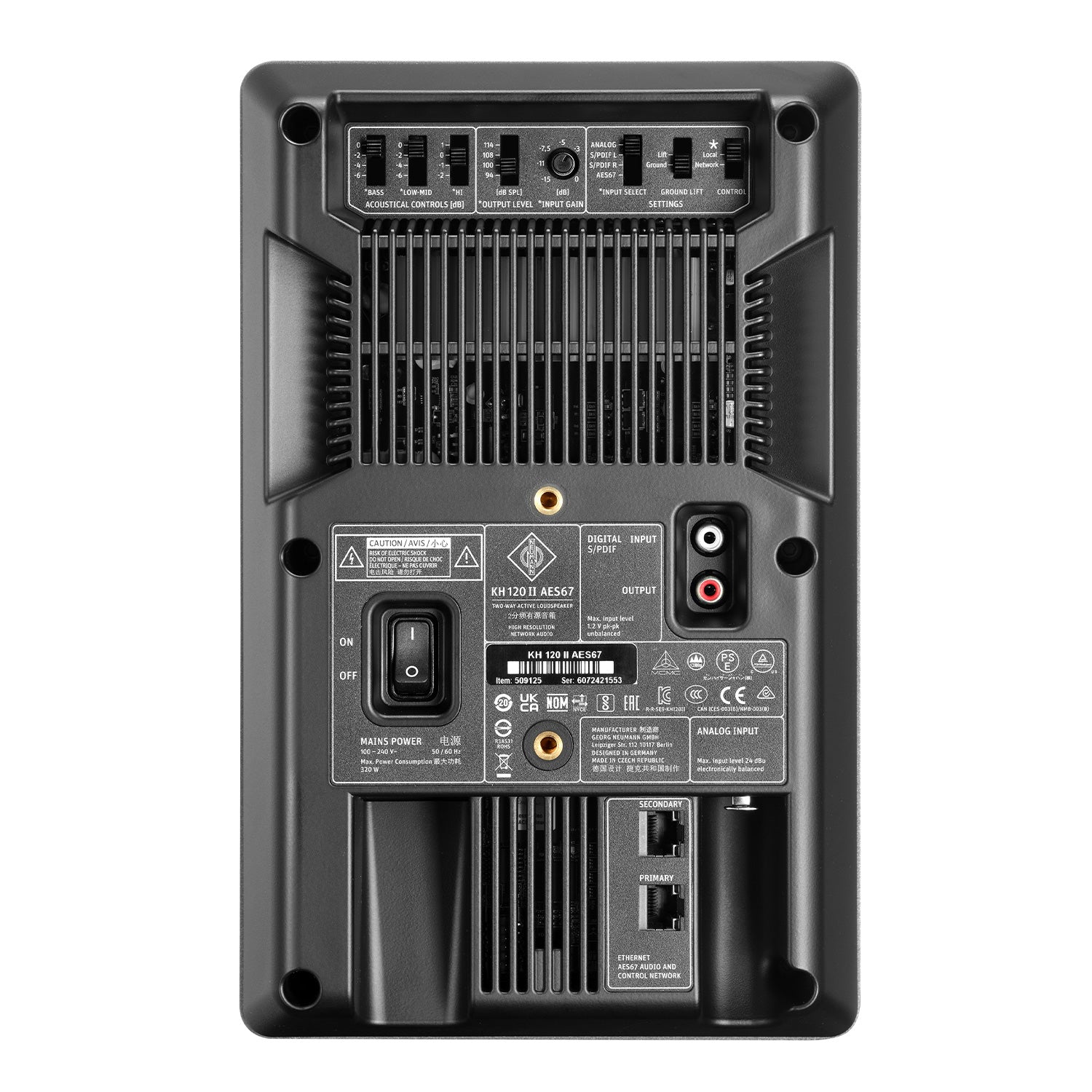 Neumann KH 120 II AES67 - Active 2-Way DSP-Powered Nearfield Studio Monitor (Anthracite)