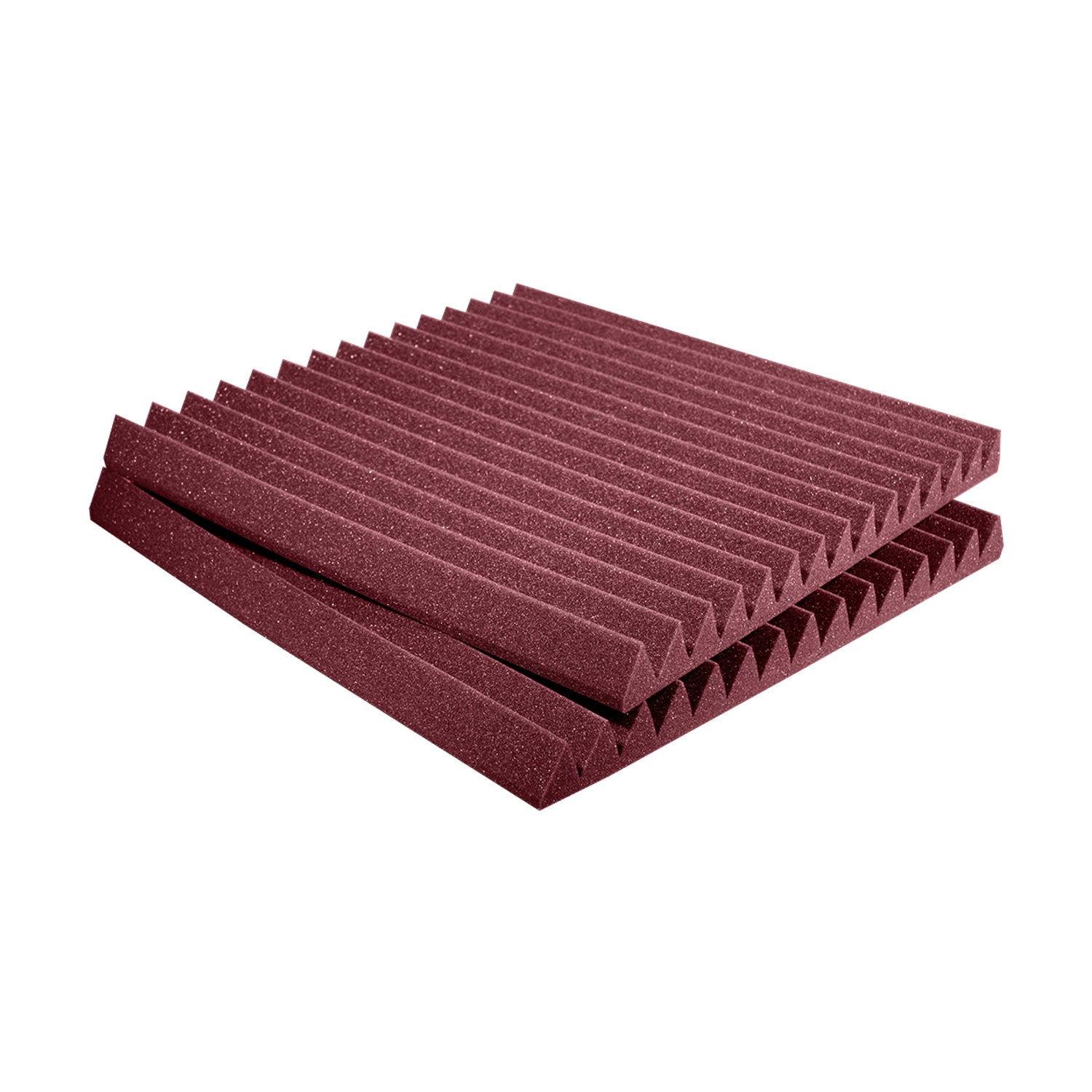 Auralex 2" StudioFoam Wedge - 2x2 Foot Absorption Panel (Burgundy / Box of 12)