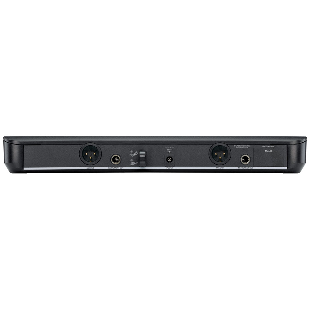 Shure BLX288/SM58-H10 Wireless Dual Vocal System with Two (2) SM58 (H10 Band - 542-572 MHz)