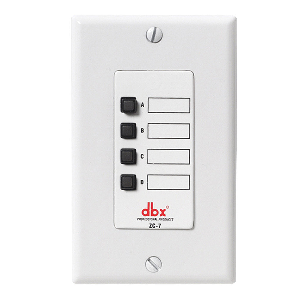 DBX ZC-7 Paging Assignment Wall Mount Zone Controller