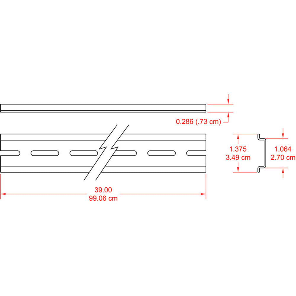 RDL DR35-1M DIN Rail - 1 m