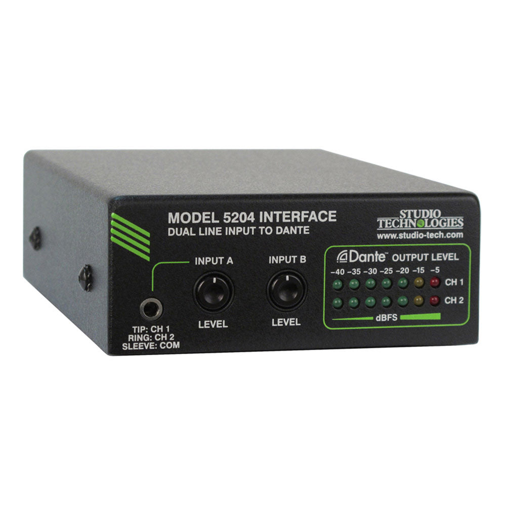 Studio Technologies Model 5204 Dual Line Input to Dante Interface