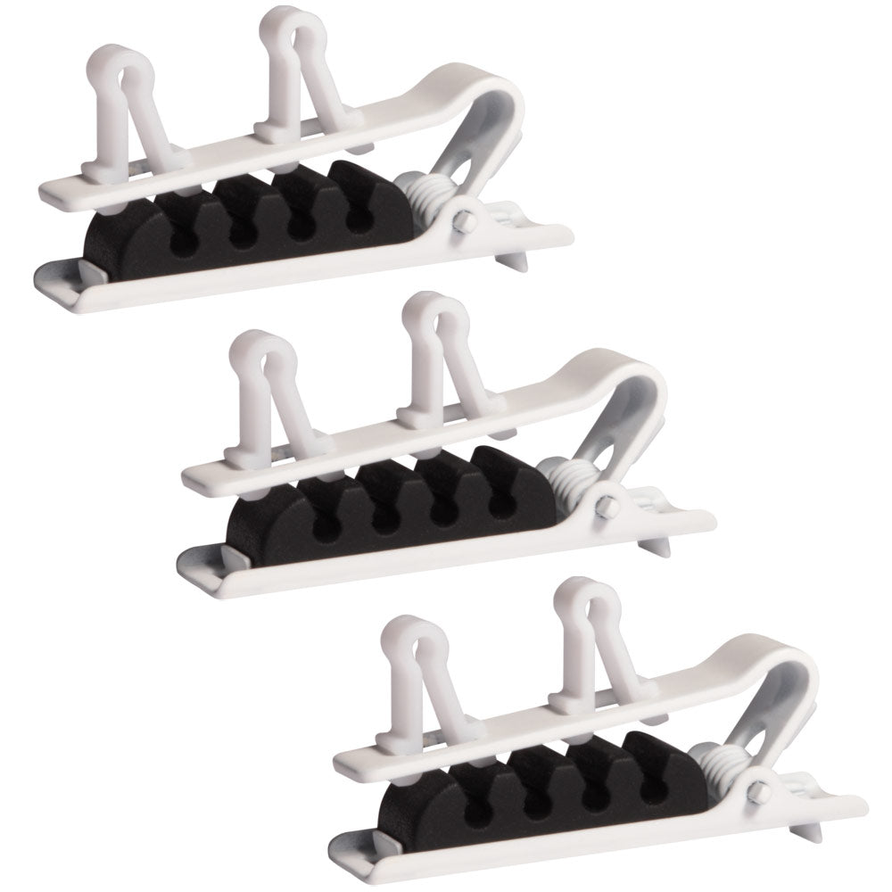 Shure RPM40TC/W - Dual Tie Clip, White, Qty. 3
