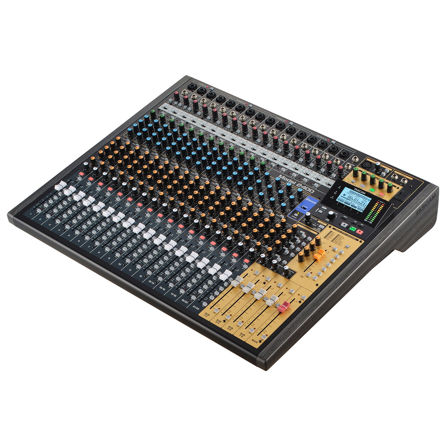 Tascam Model 2400 - 24-Track Flagship Analog Recording Console / Live Mixer with Audio Interface
