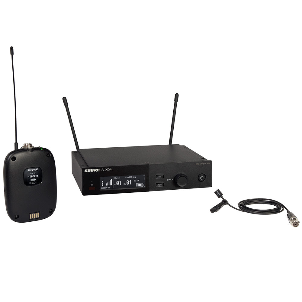Shure SLXD14/93 Lavalier Wireless System with WL93 (J52 Band / 558-616 MHz)