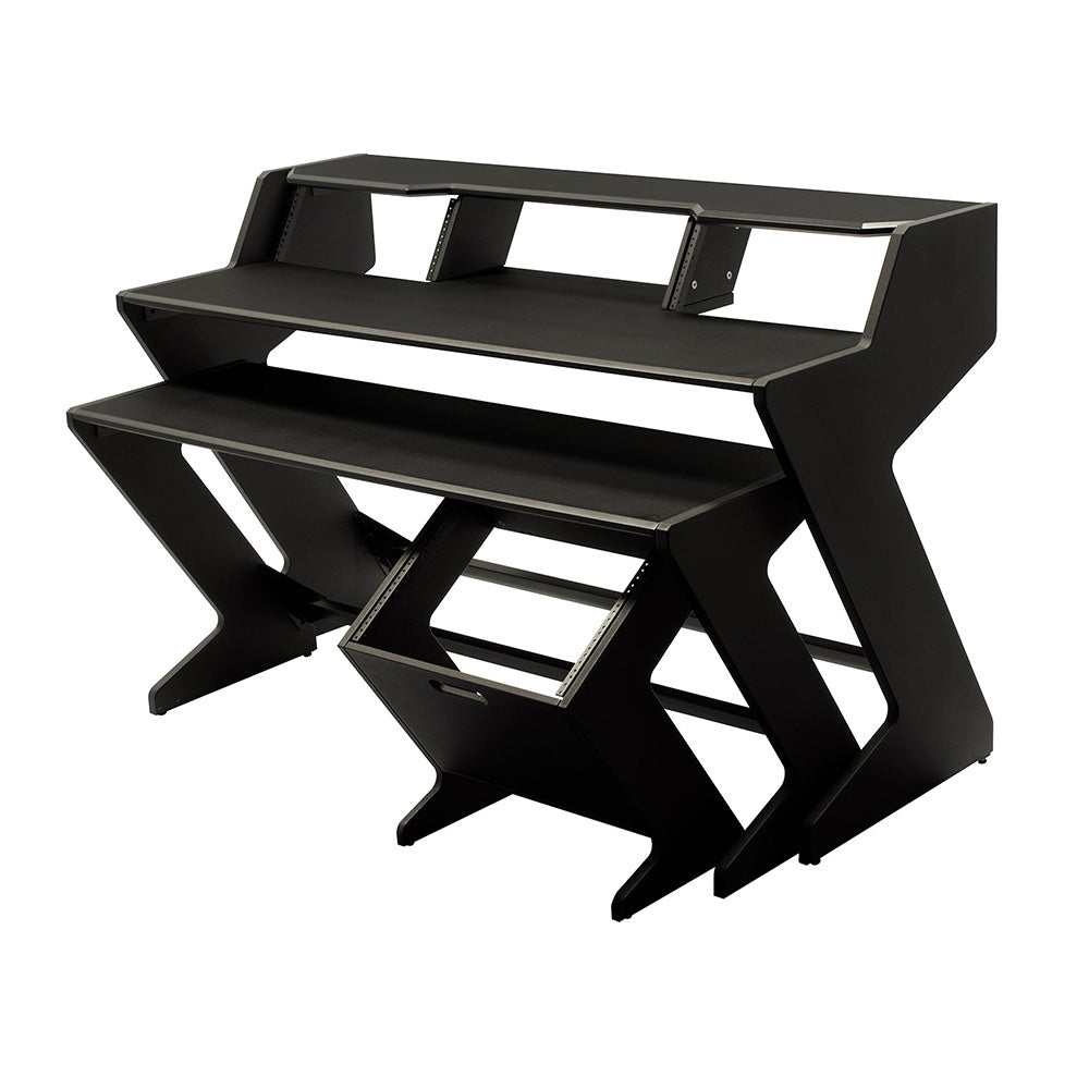 Ultimate Support Nucleus-Z Navigator - Complete Studio Workstation Desk with Rack and Keyboard Shelf