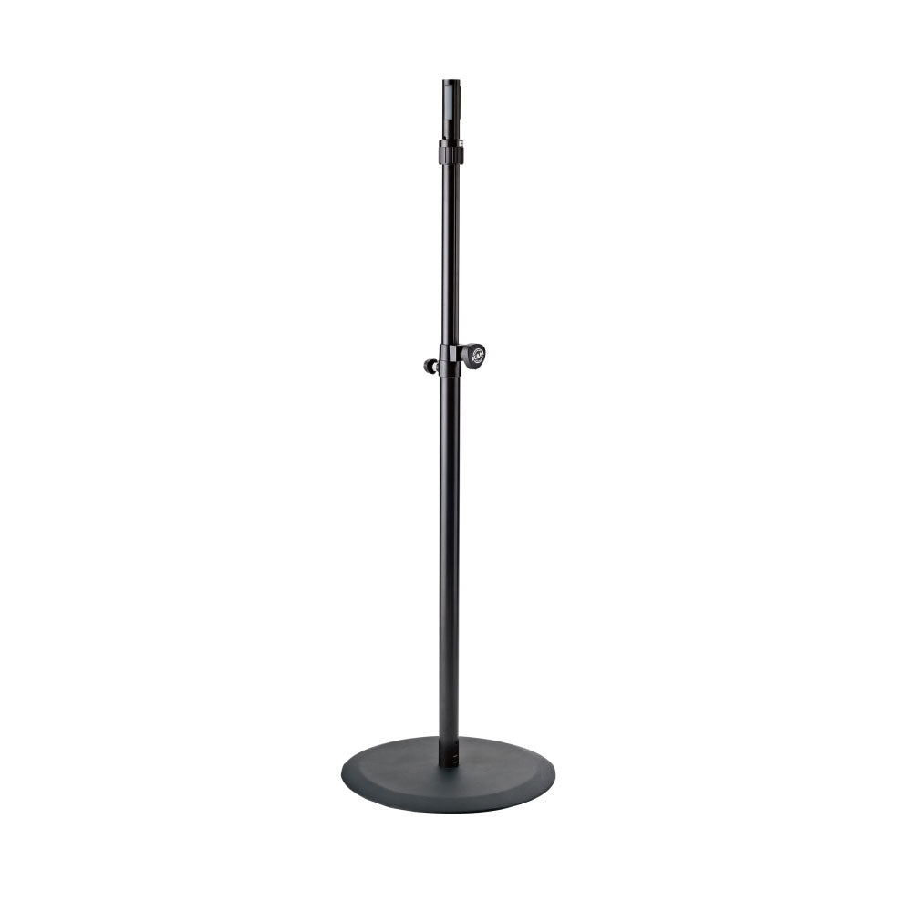 K + M 26737 Round Base Live Speaker Stand with Ring Lock (Black)