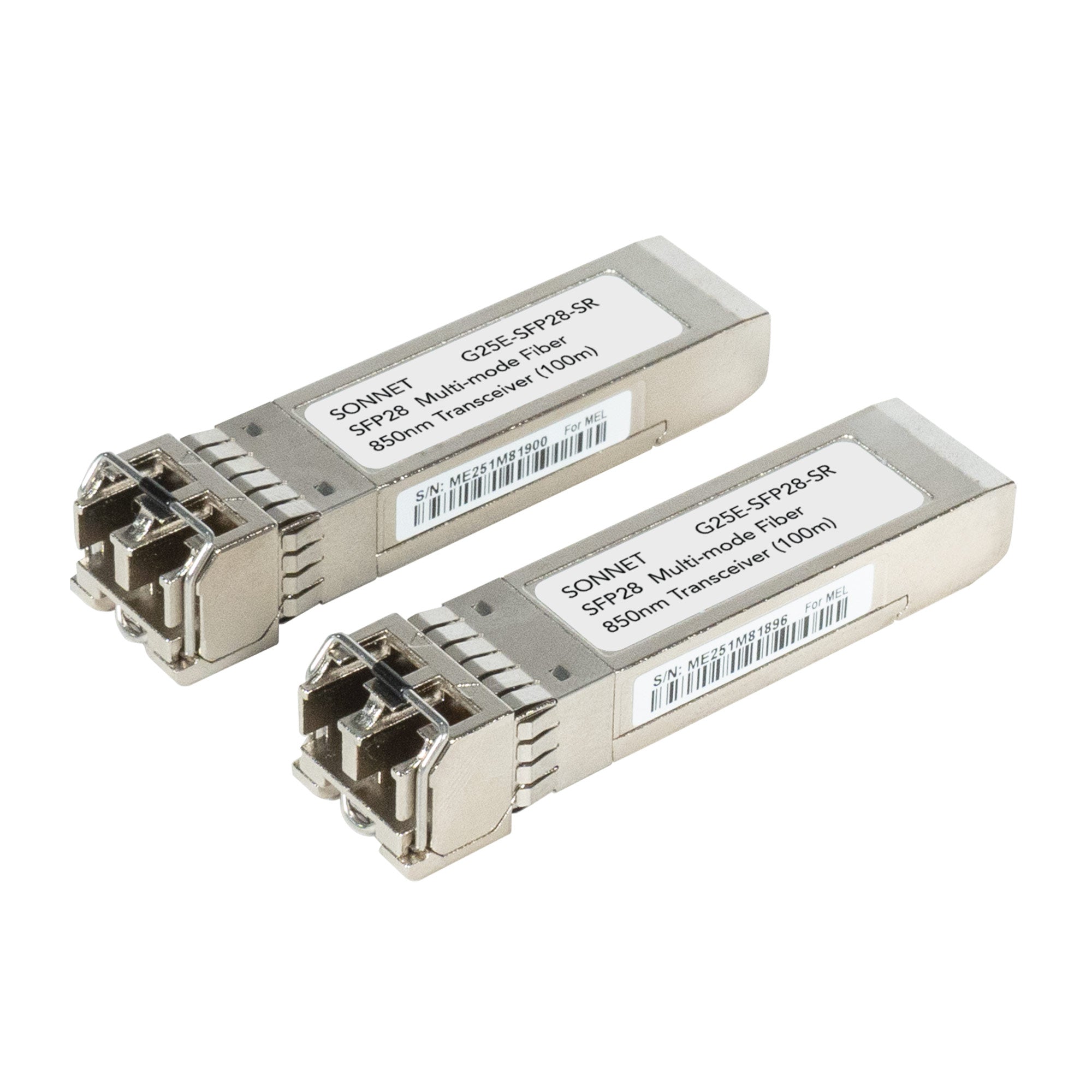 Sonnet G25E-2X-E3 - Twin25G Dual-Port 25GbE Ethernet PCIe Card (with SFP28 Transceivers)